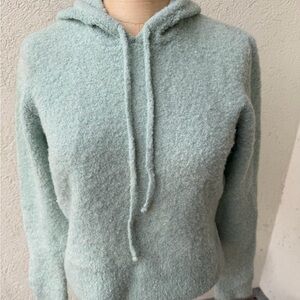 J Crew Outlet Boucle’ Hooded Pullover Sweater Fits S/M